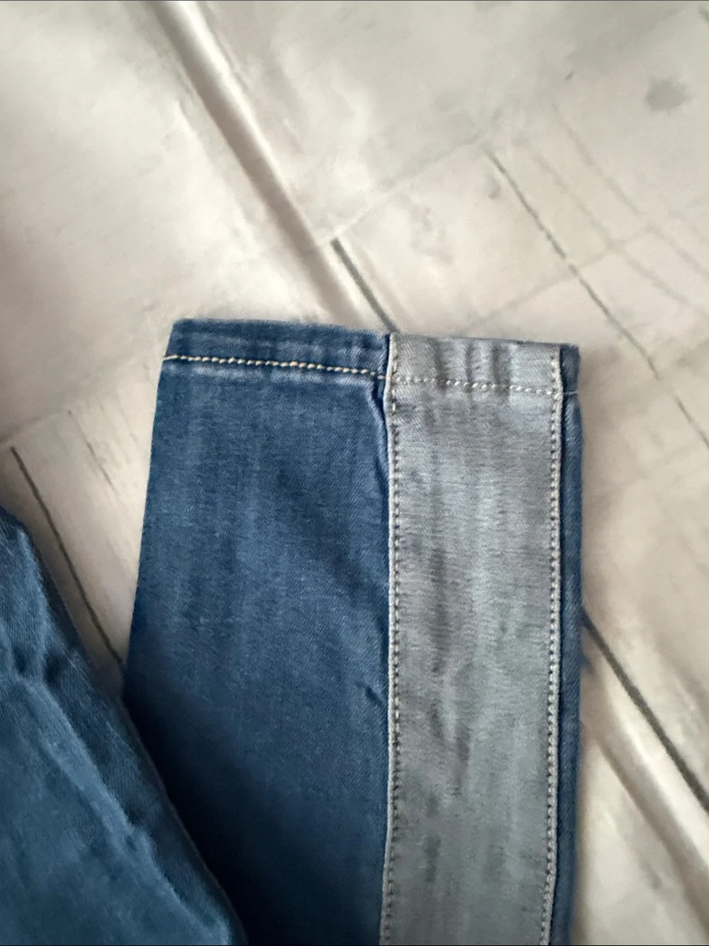 OshKosh B'gosh Dual-Tone Blue Side-Panel Jeans